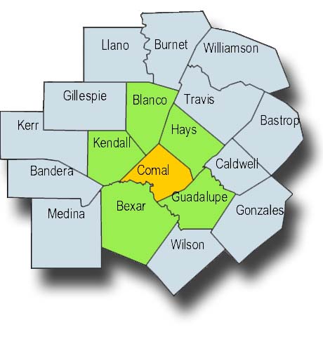 Counties Surrounding Comal